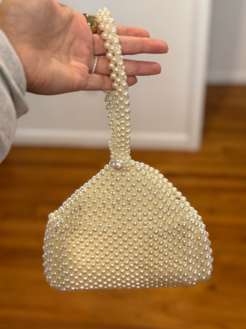 Ivory Pearl Beaded Handbag - Women Bags